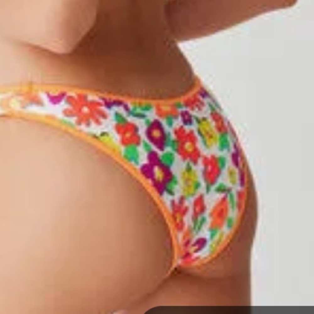 Frankie's Bikinis Dove bottoms in French Flowers   Bikini Bottom